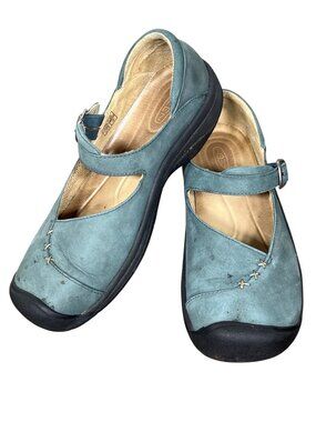 KEEN Mary Jane Shoes Sydney Teal Leather Sz 9 (EU 39.5)